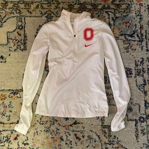 White Nike Dri-Fit OHIO State Quarter Zip